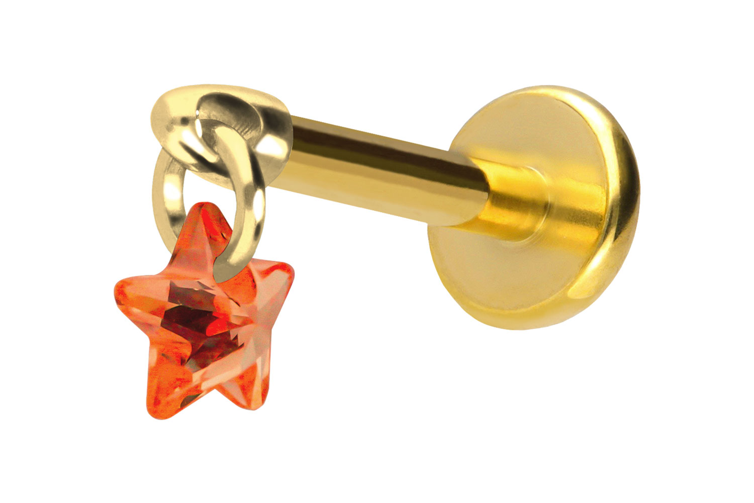 Piercingline DE Titan Labret mit Push Fit KRISTALLSTERN d29e924939e416e95dd9c80408d7d180